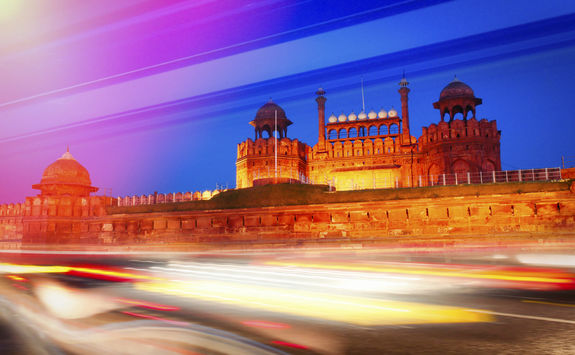 The Red Fort, Delhi at night