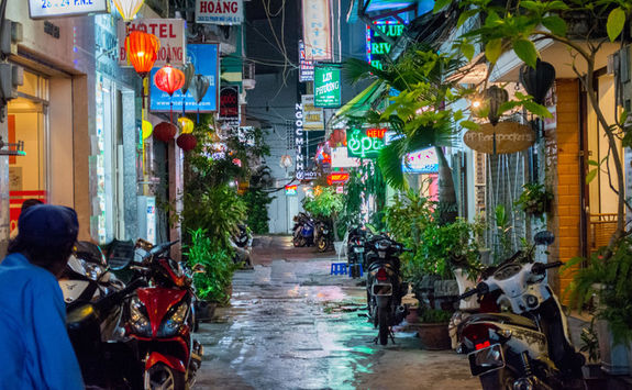 City at night in Ho Chi Minh