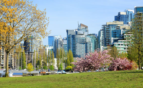 Built up city in Vancouver