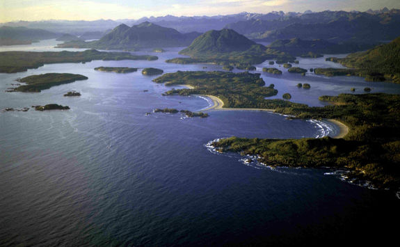 Aerial shot of Wickaninnish