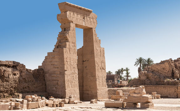 The entrance to Dendera Temple