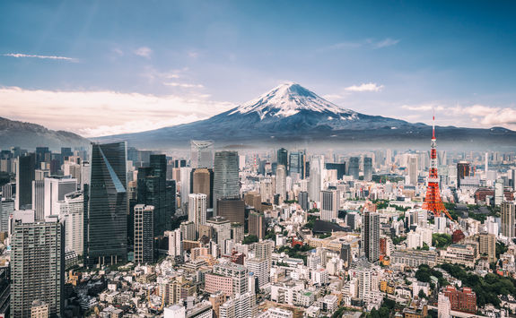 Mt Fuji and Tokyo Skyline