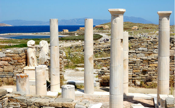 Temple ruins in Delos