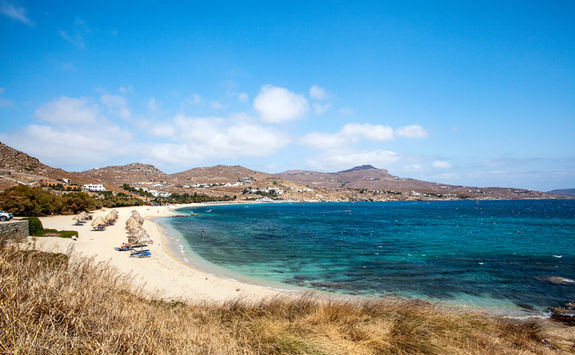 Sandy beach in Mykonos