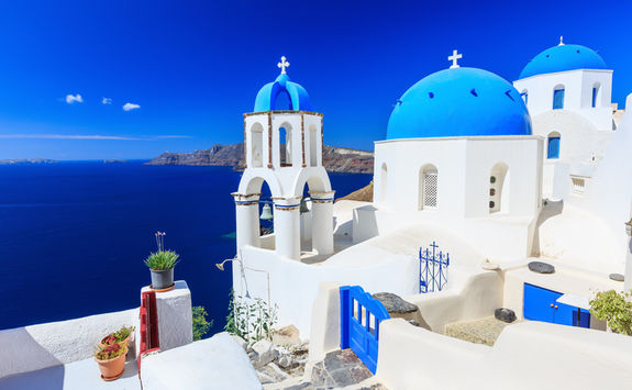 Typical houses in Santorini