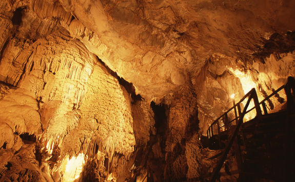 Stalactites in cave