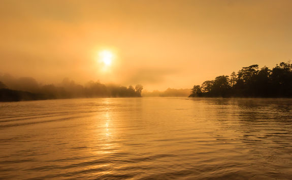 sunrise Kinabatangan river