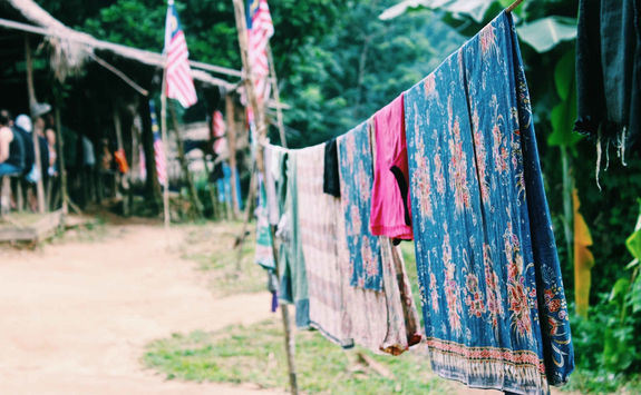 Colorful washing line Kampung