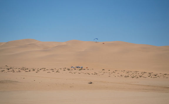parachute in dunes
