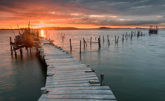 sunset river