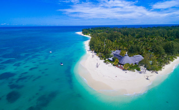 Aerial panorama of the island
