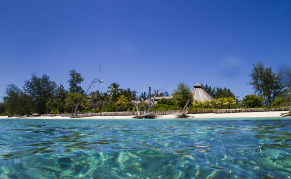 View of the hotel from the sea