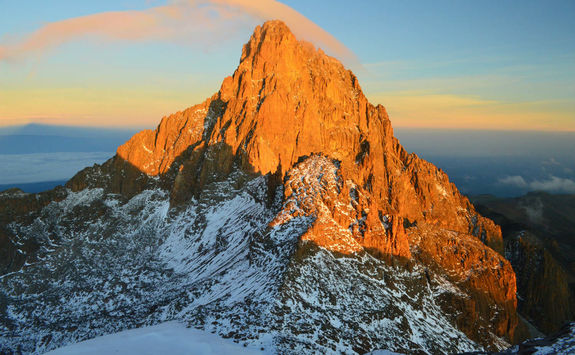 sunrise over mount kenya