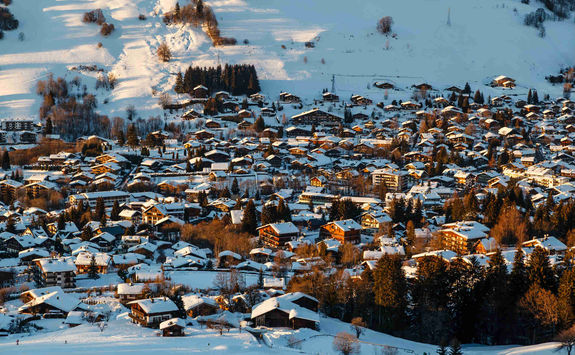 Aerial view of Megeve