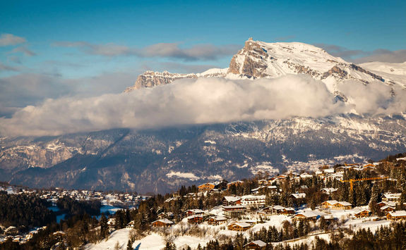 Aerial view of Megeve