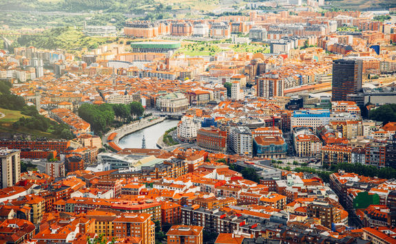 Aerial view of Bilbao