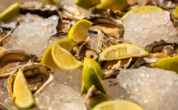 Oyster with lemon
