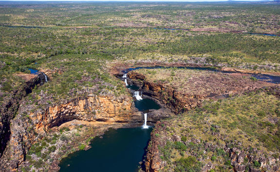 Mitchell falls aerial view