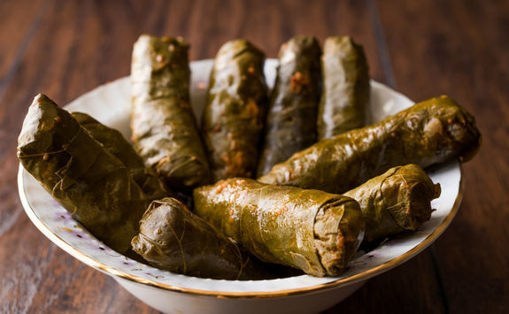 Stuffed vine leaves dish
