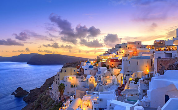 Sunset in Oia, Santorini