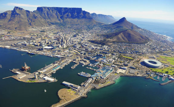 Aerial view of Cape Town