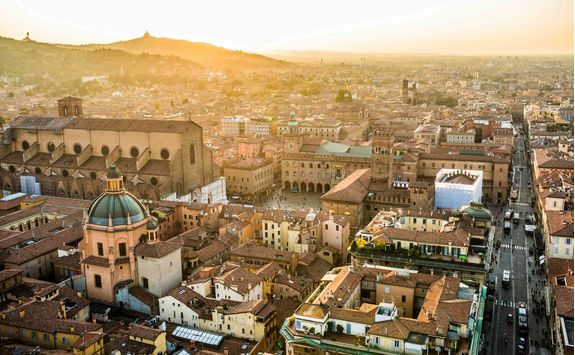 Aerial view of Bologna