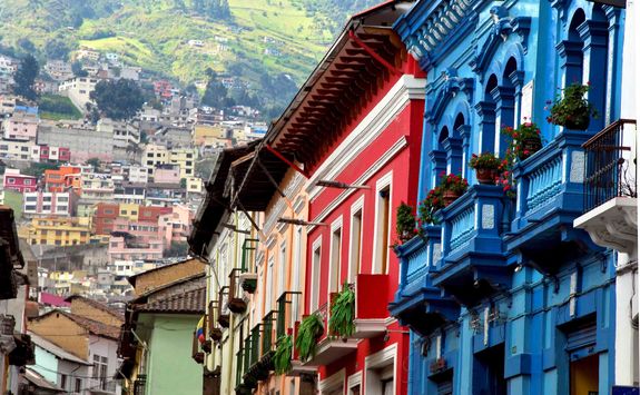 Colourful houses in Quito