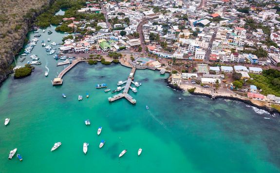 Aerial view of Santa Cruz
