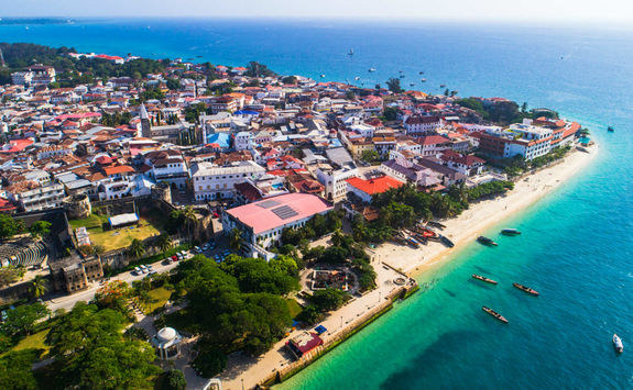 Aerial view of Stone Town