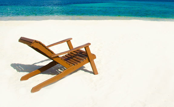 Chair on a beach in Belize