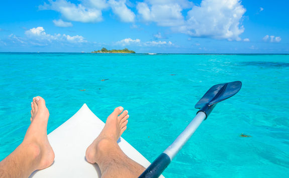 Sea kayaking in belize