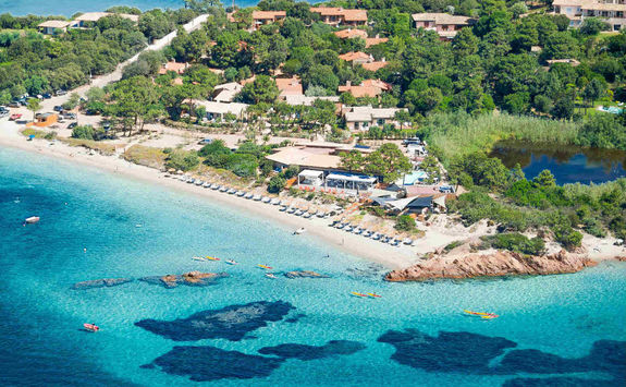 Aerial view of the hotel