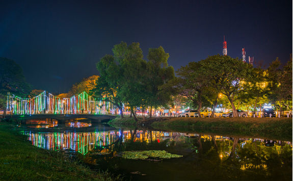 Night view of Siem Reap