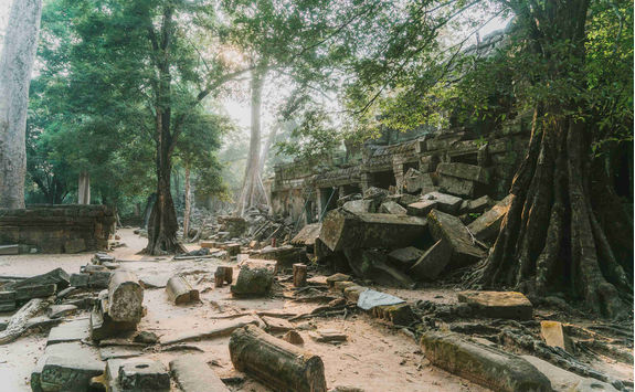Angkor temple at sunrise