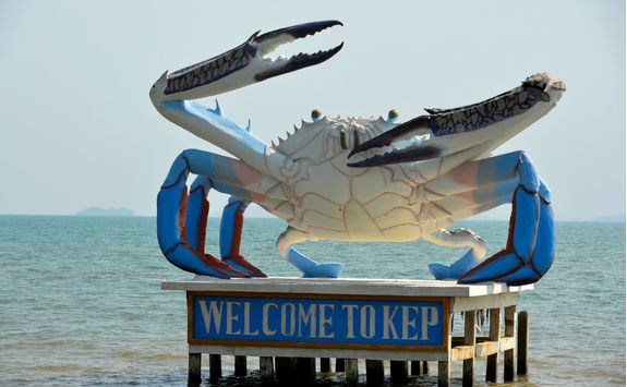 Welcome board on Kep