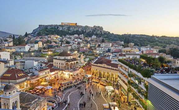 Acropolis Plaka Evening