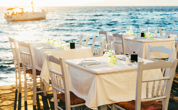 Aegean sea dinner