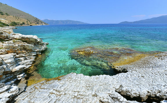 Antiparos lagoon and rocks