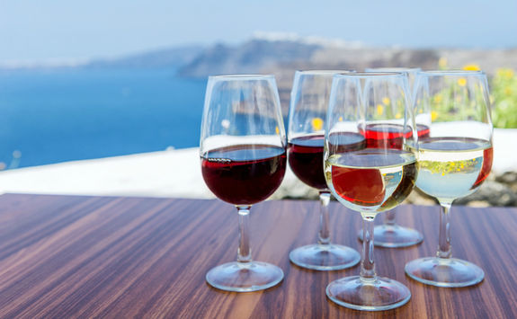 Santorini wine tasting