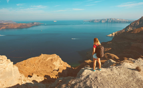 Santorini hiking
