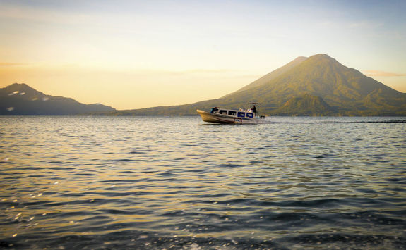 Boat on Lake Atitlan