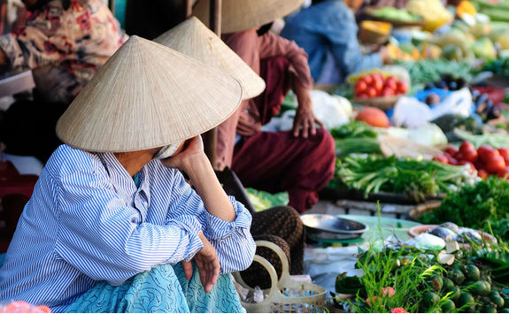 vietnamese ethnic colourful market