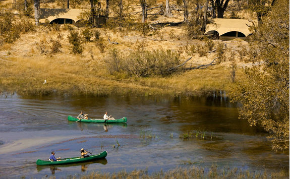 Canoeing on the spillway