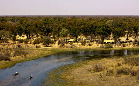 Canoeing on the spillway