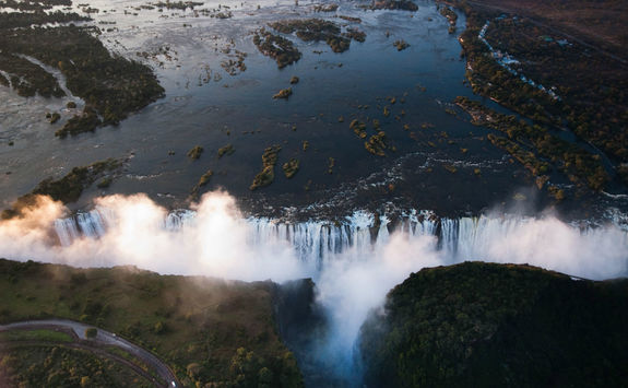 Aerial view of Victoria Falls