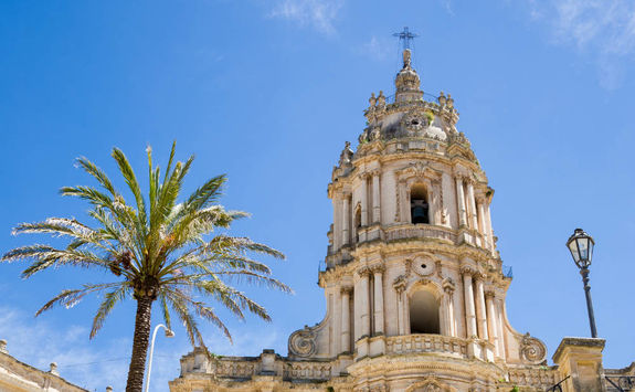 modica cathedral from below