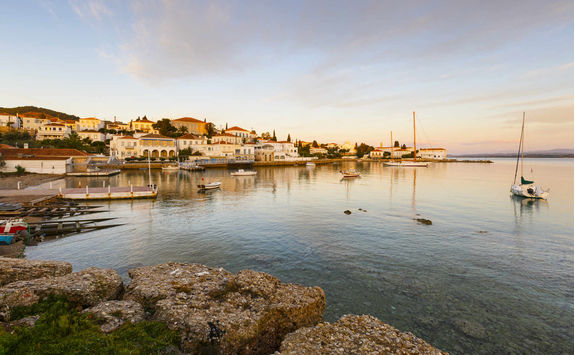 Sunset on Spetses island