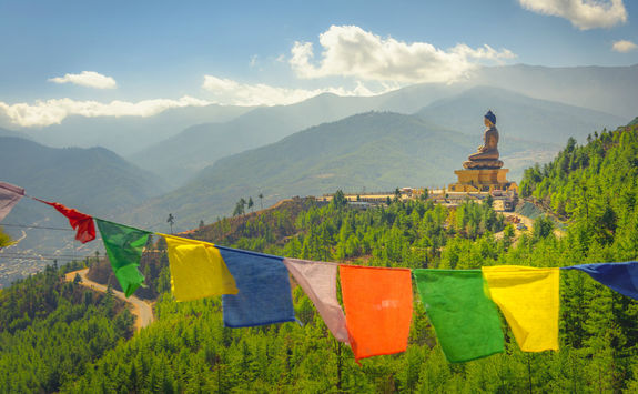 prayers flags with background view