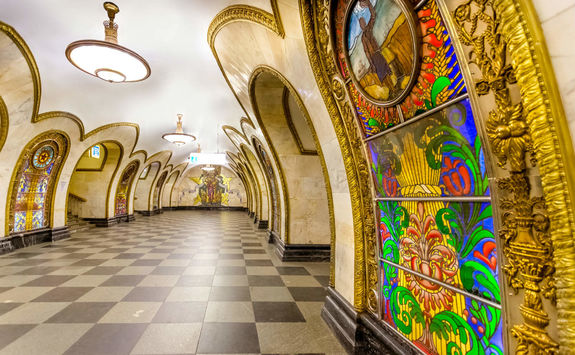 beautiful moscow metro station
