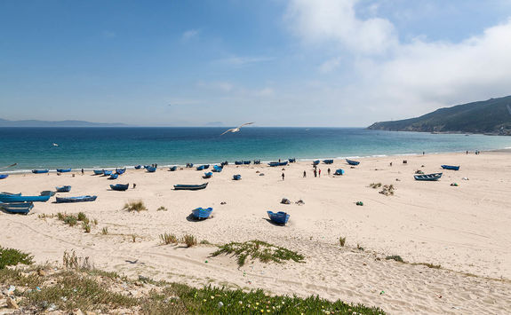 Sandy beach in Tangier